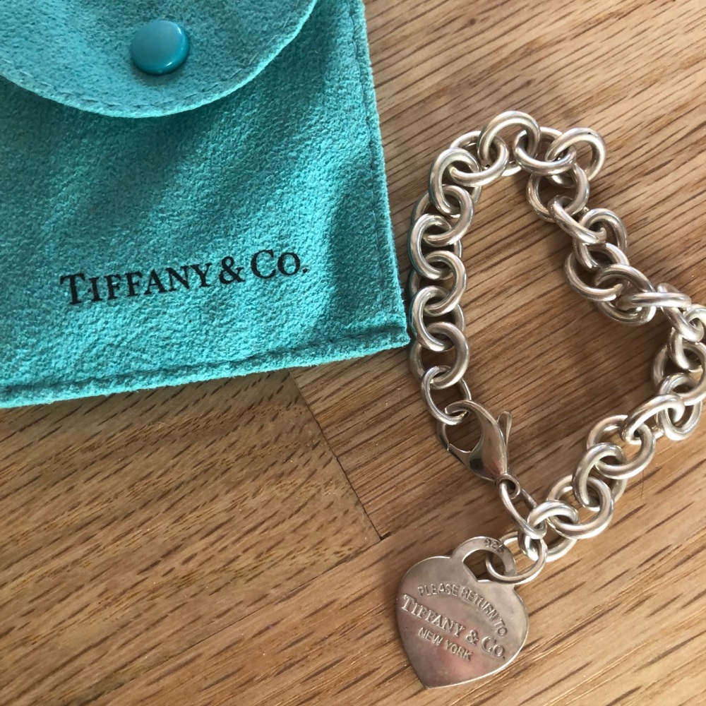 Tiffany & Co. silver heart charm bracelet